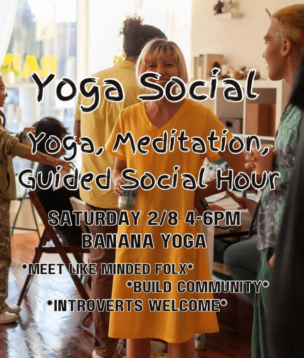 Yoga Social: Yoga, Meditation & Guided Meditation Social Hour